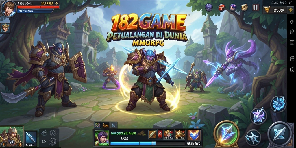 Tampilan gameplay menakjubkan dengan aksi pertempuran seru di MMORPG.