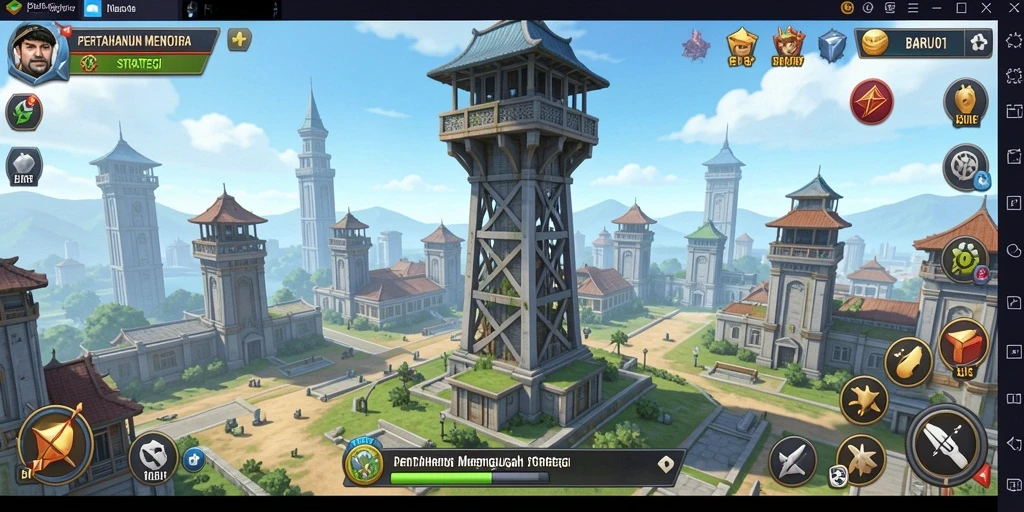 Tampilkan gameplay seru dalam game Tower Defense BARU01.