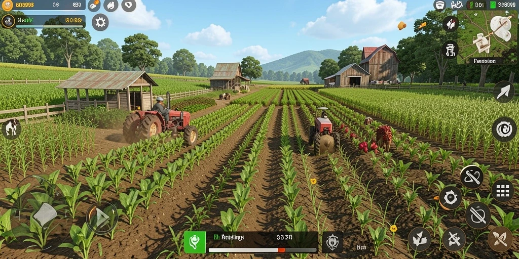 Screenshot menunjukkan berkebun seru di BOS898.