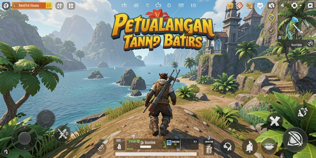 Screenshot gameplay C789 menampilkan dunia terbuka yang luas dan penuh petualangan.