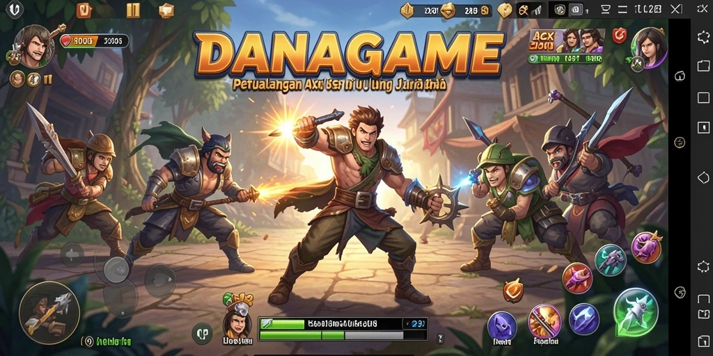 Screenshot menampilkan aksi seru dari gameplay DANAGAME.