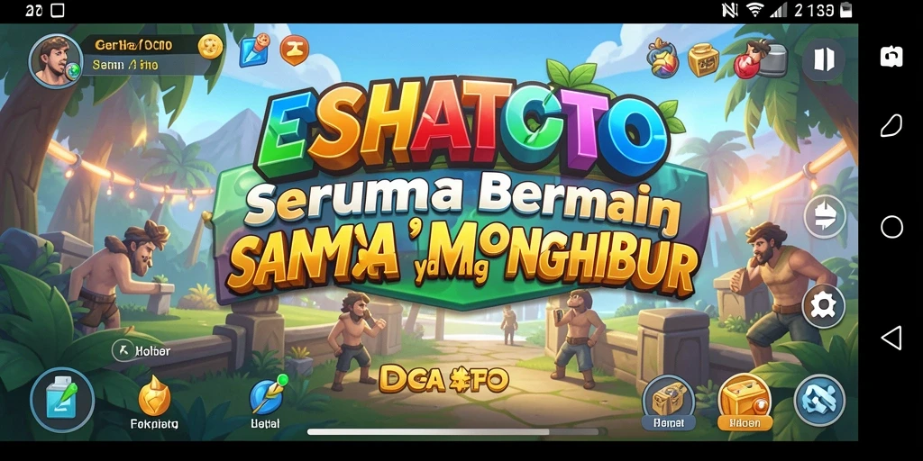 Screenshot ESHATOTO menampilkan gameplay yang seru dan penuh warna.