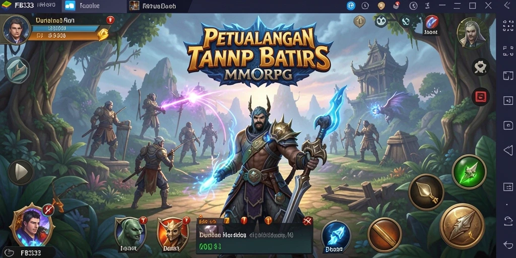 Tangkapan layar FB333 menampilkan aksi seru dalam pertempuran MMORPG.