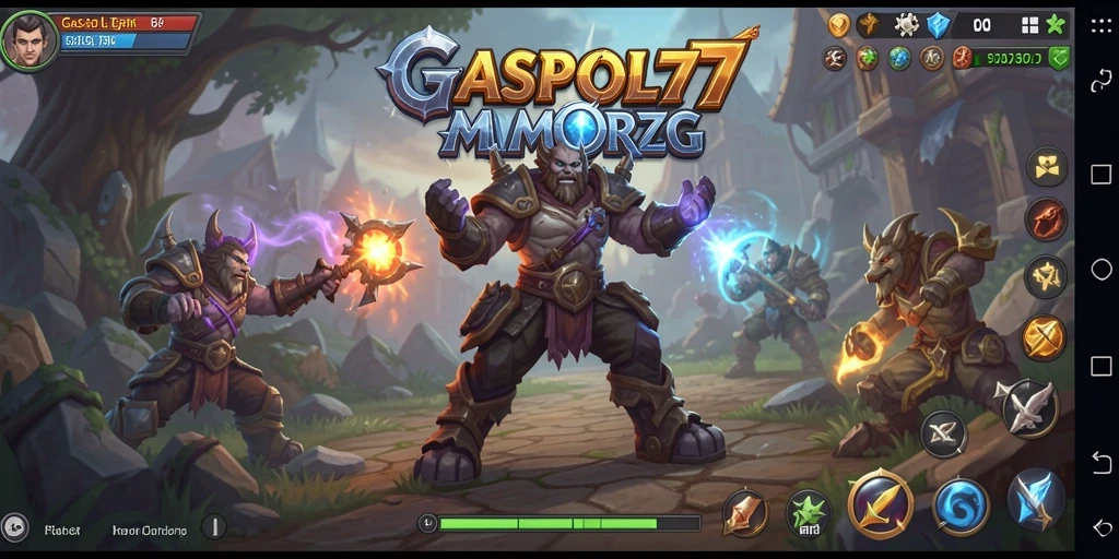 Tangkapan layar GASPOL77 menunjukkan aksi epik dalam pertempuran MMORPG.