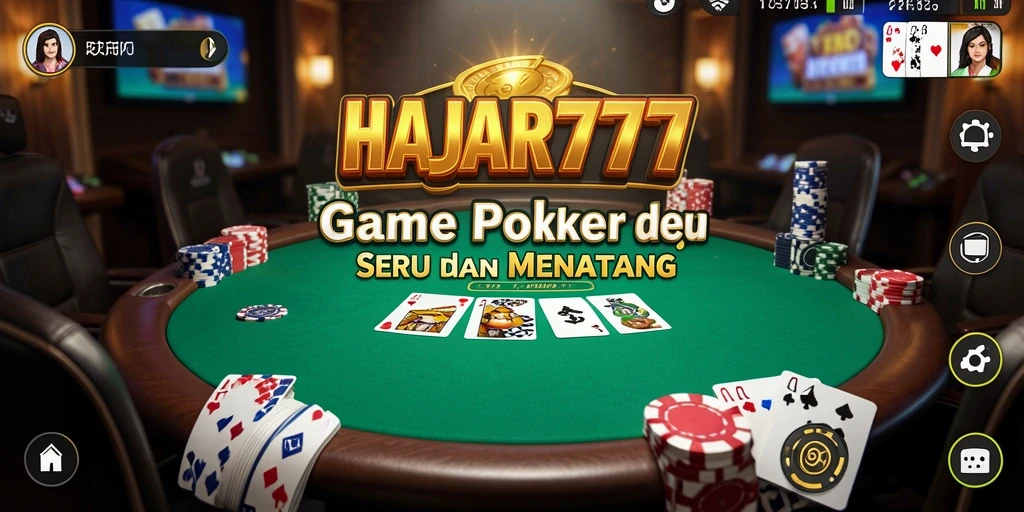 Tampilan menarik dari permainan Poker di HAJAR777 yang penuh aksi.