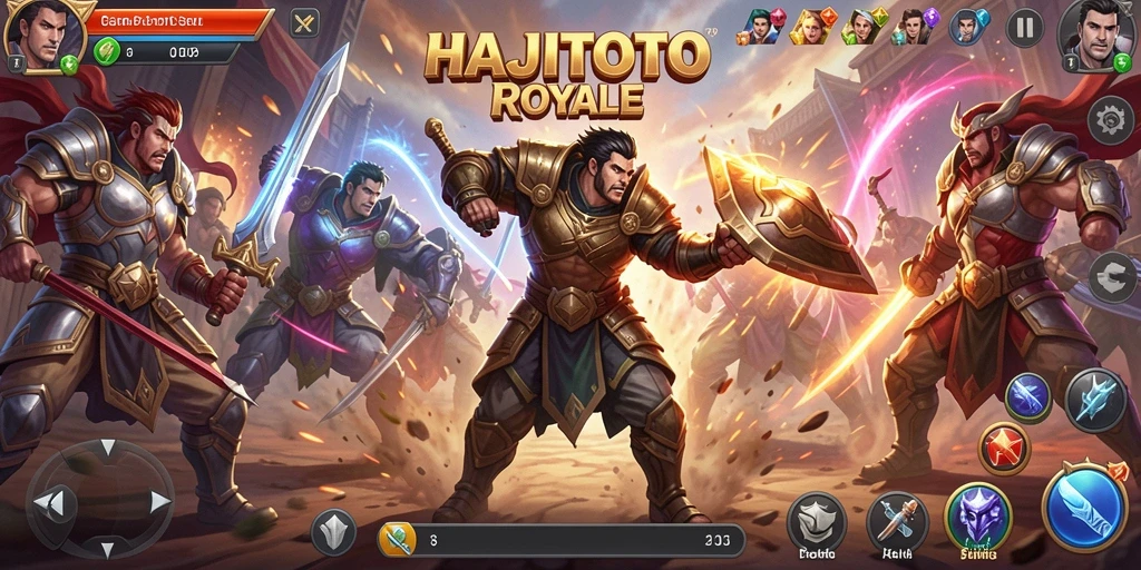 Tampilan gameplay seru dalam HAJITOTO saat pemain bertempur.