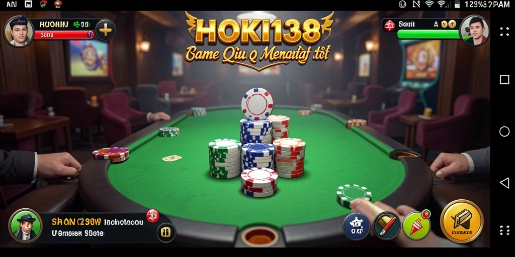 Screenshot utama HOKI138 menampilkan aksi seru bermain QiuQiu.