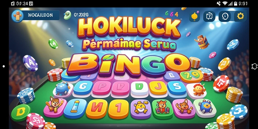 Tangkapan layar gameplay HOKILUCK menampilkan suasana seru permainan Bingo.