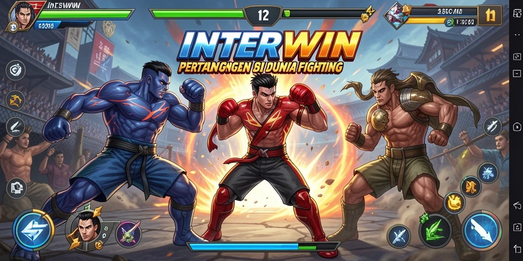 Menampilkan gameplay pertarungan yang intens dan penuh aksi.