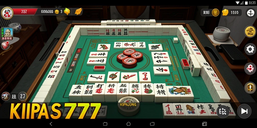 Screenshot utama KIPAS777 menampilkan gameplay Mahjong yang seru.