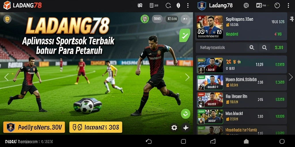 Tampilan gameplay menegangkan dari aplikasi Sportsbook LADANG78.