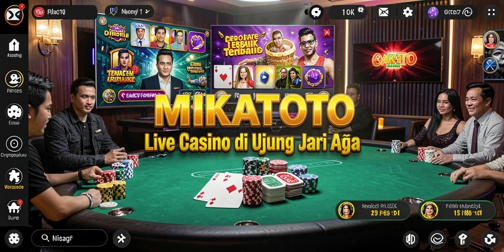 Tampilan gameplay Live Casino yang mendebarkan di MIKATOTO.