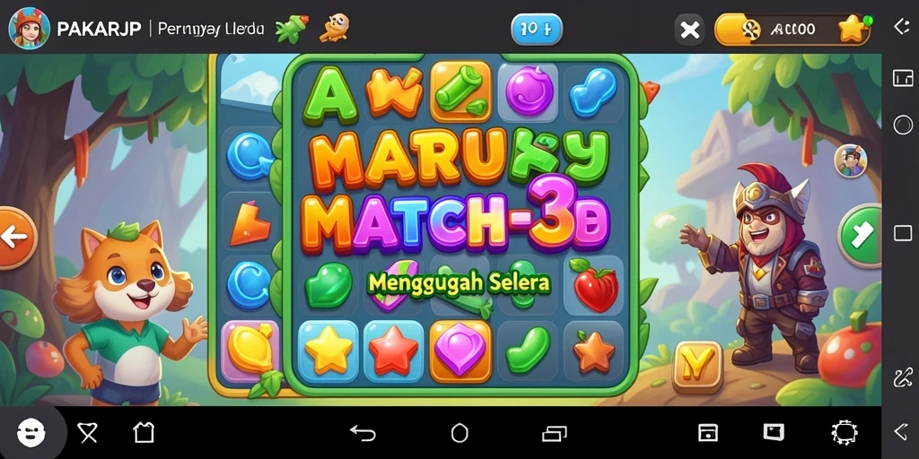 Screenshot permainan <strong>PAKARJP</strong> menunjukkan momen seru mencocokkan elemen.