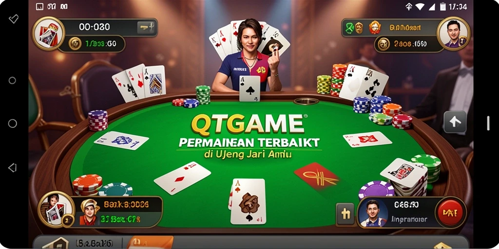 Tampilan gameplay QTGAME yang mendebarkan dan interaktif.