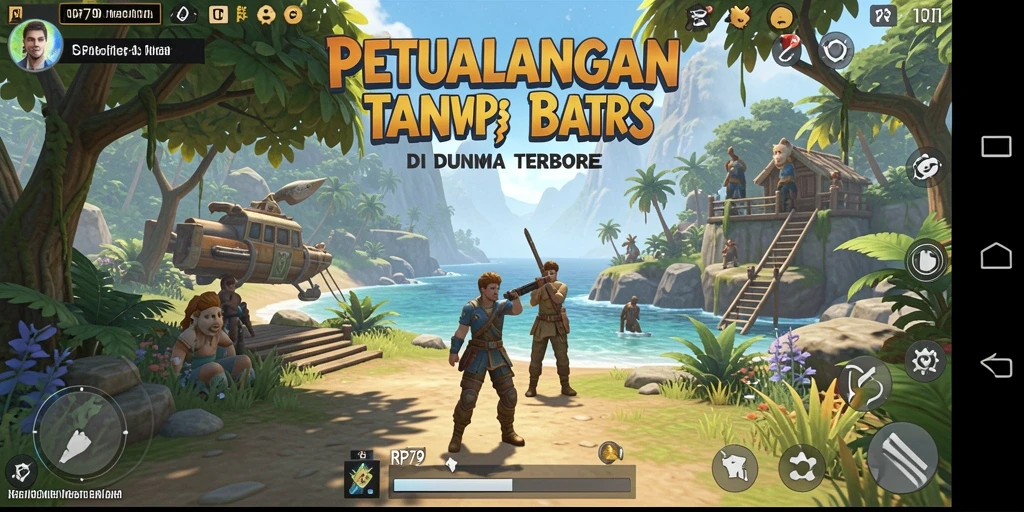 Tangkapan layar dari gameplay RP79 di dunia terbuka yang menakjubkan.