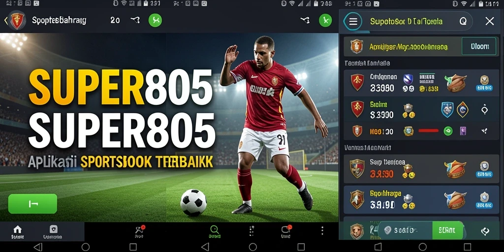 Tangkapan layar dari gameplay taruhan olahraga di SUPER805.
