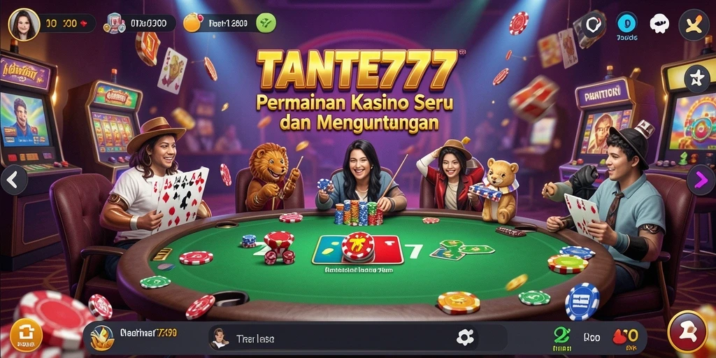 Screenshot TANTE777 menampilkan momen seru bermain Kasino.