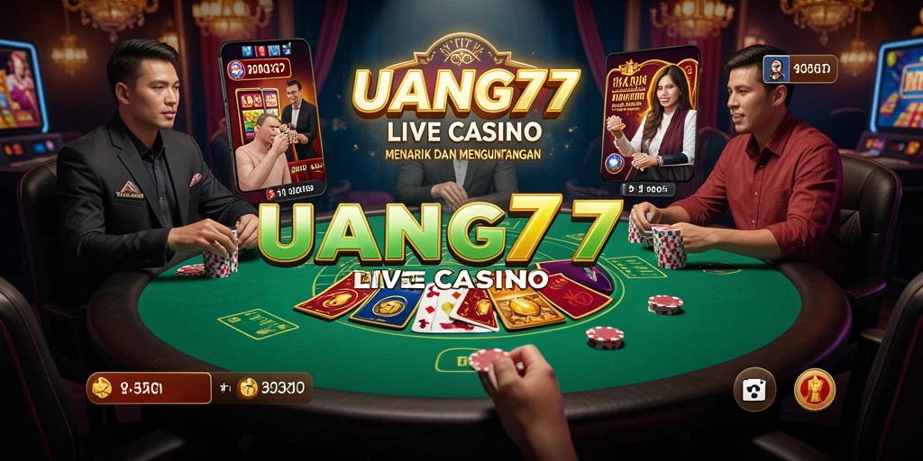 Screenshot gameplay UANG77 menunjukkan kegembiraan Live Casino yang nyata.